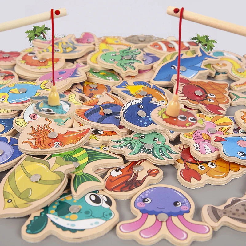 Wooden Magnetic Fishing Toys