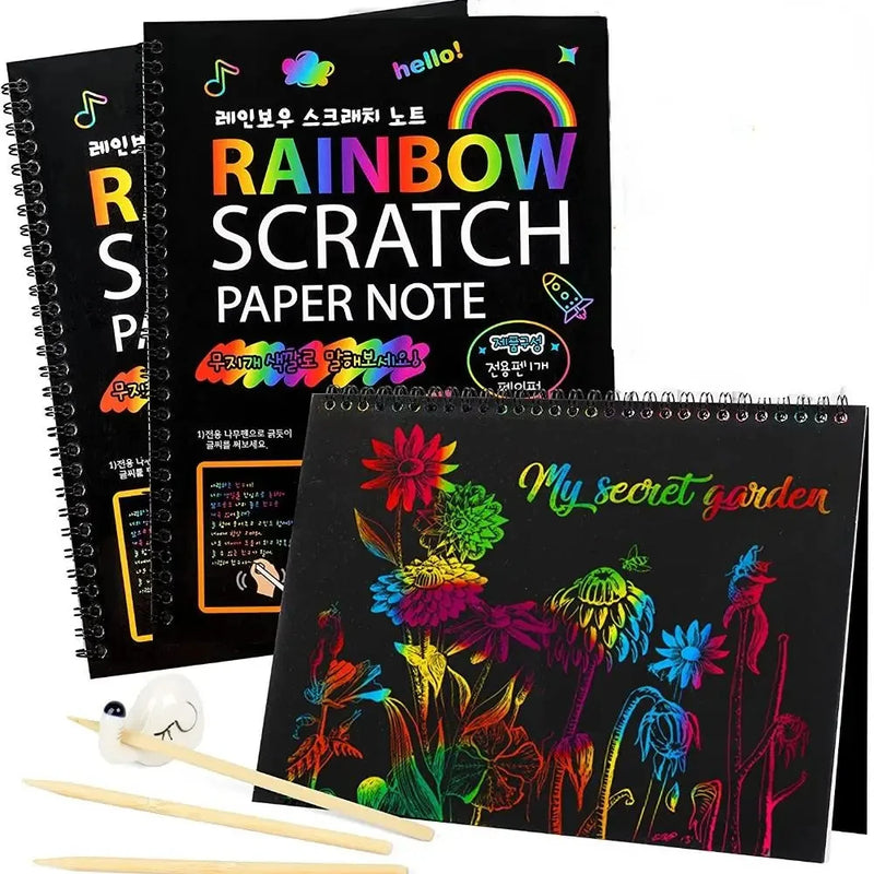 Rainbow Scratch Off Paper Set