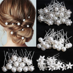 Pearl Rhinestone Hair Accessories