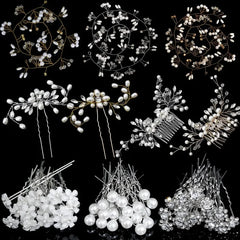 Pearl Rhinestone Hair Accessories