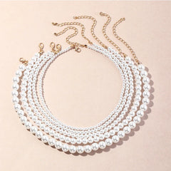 Pearl Chain Choker Necklace