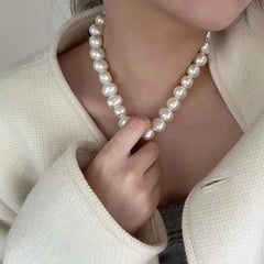 Pearl Chain Choker Necklace