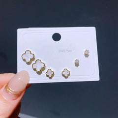 Crystal Stud Earrings Set