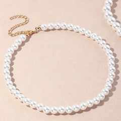 Pearl Chain Choker Necklace