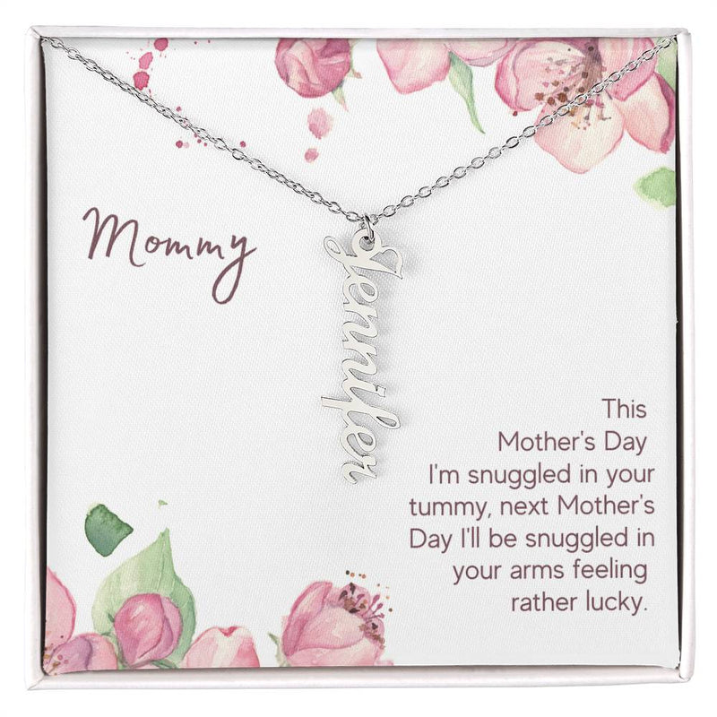 Vertical Name Necklace - To Mommy