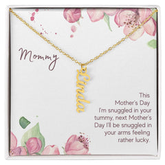 Vertical Name Necklace - To Mommy